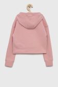 Дитяча кофта Guess колір рожевий з капюшоном з принтом (2850679)