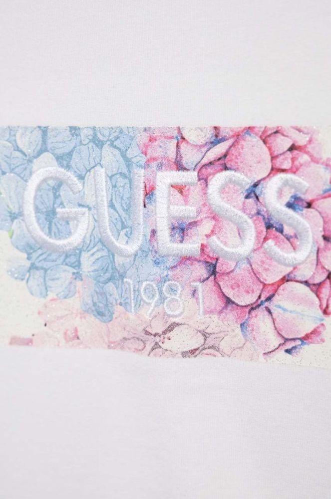 Дитяча кофта Guess колір білий з аплікацією (2885142) фото 3