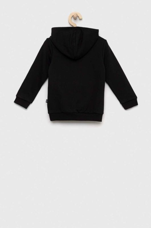 Дитяча кофта Puma ESS Logo Hoodie TR G колір чорний з капюшоном з принтом фото 2