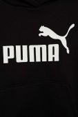 Дитяча кофта Puma ESS Logo Hoodie TR G колір чорний з капюшоном з принтом