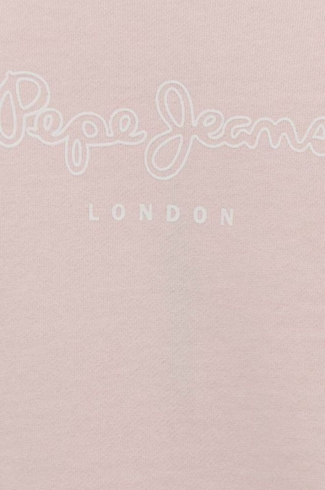 Дитяча бавовняна кофта Pepe Jeans Rose колір рожевий з принтом фото 3