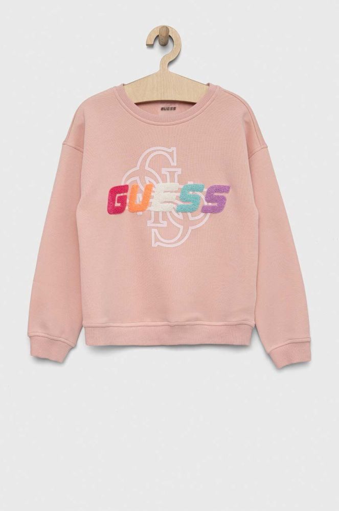 Дитяча кофта Guess колір рожевий з аплікацією (3003549)