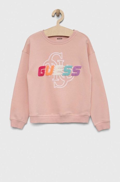 Дитяча кофта Guess колір рожевий з аплікацією (3003549)