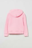 Дитяча бавовняна кофта OVS колір рожевий з капюшоном однотонна (3043107)
