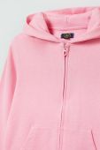 Дитяча бавовняна кофта OVS колір рожевий з капюшоном однотонна (3043107)