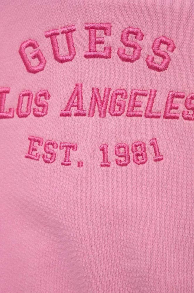 Дитяча бавовняна футболка Guess колір рожевий (3018277) фото 3
