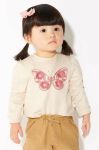 Бавовняна кофта для немовлят Mayoral колір бежевий з принтом