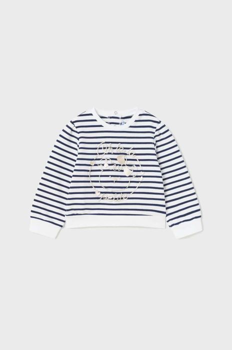 Бавовняна кофта для немовлят Mayoral колір синій з принтом