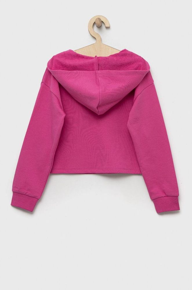 Кофта United Colors of Benetton колір рожевий з капюшоном візерунок фото 2