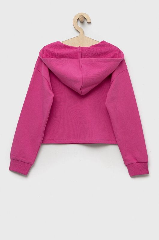 Кофта United Colors of Benetton колір рожевий з капюшоном візерунок фото 2