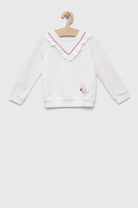 Дитяча кофта United Colors of Benetton колір білий з принтом