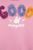 Дитяча бавовняна кофта United Colors of Benetton колір рожевий з принтом (3038930)