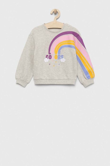 Дитяча кофта United Colors of Benetton колір сірий з принтом (3043230)