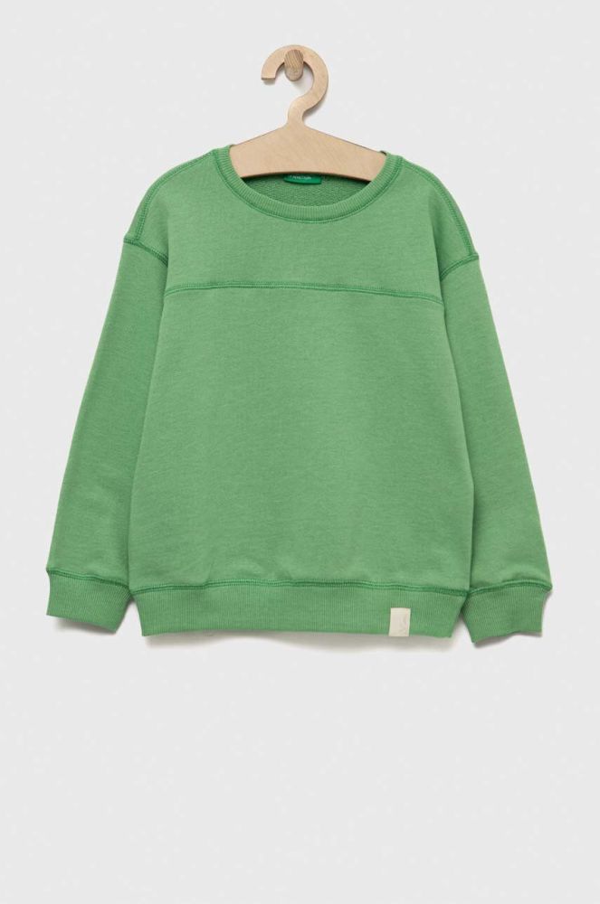 Дитяча кофта United Colors of Benetton колір зелений однотонна (3150493)