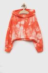 Дитяча кофта United Colors of Benetton колір помаранчевий з капюшоном візерунок (3233229)