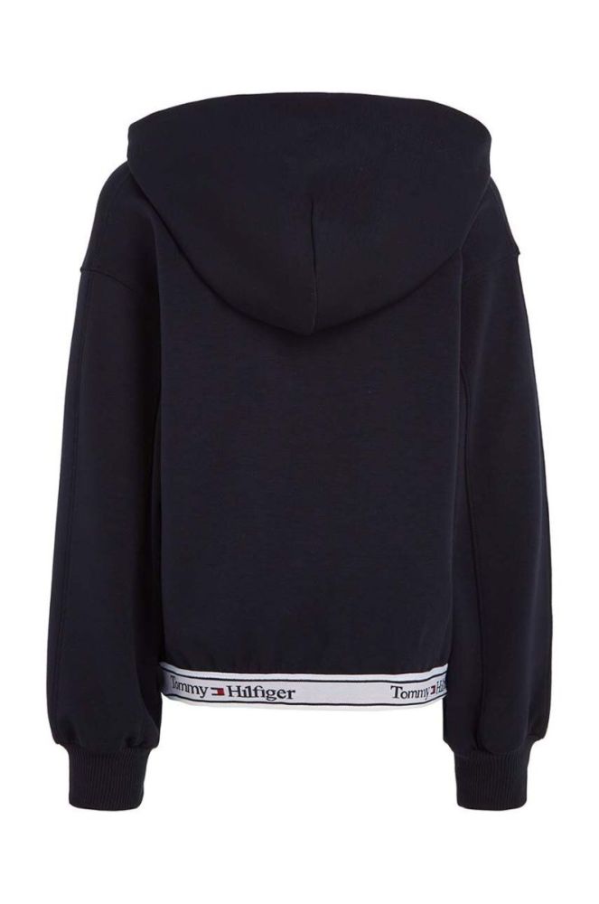 Дитяча кофта Tommy Hilfiger колір синій з капюшоном з аплікацією (3228858) фото 2