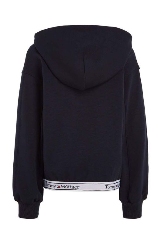 Дитяча кофта Tommy Hilfiger колір синій з капюшоном з аплікацією (3228858) фото 2