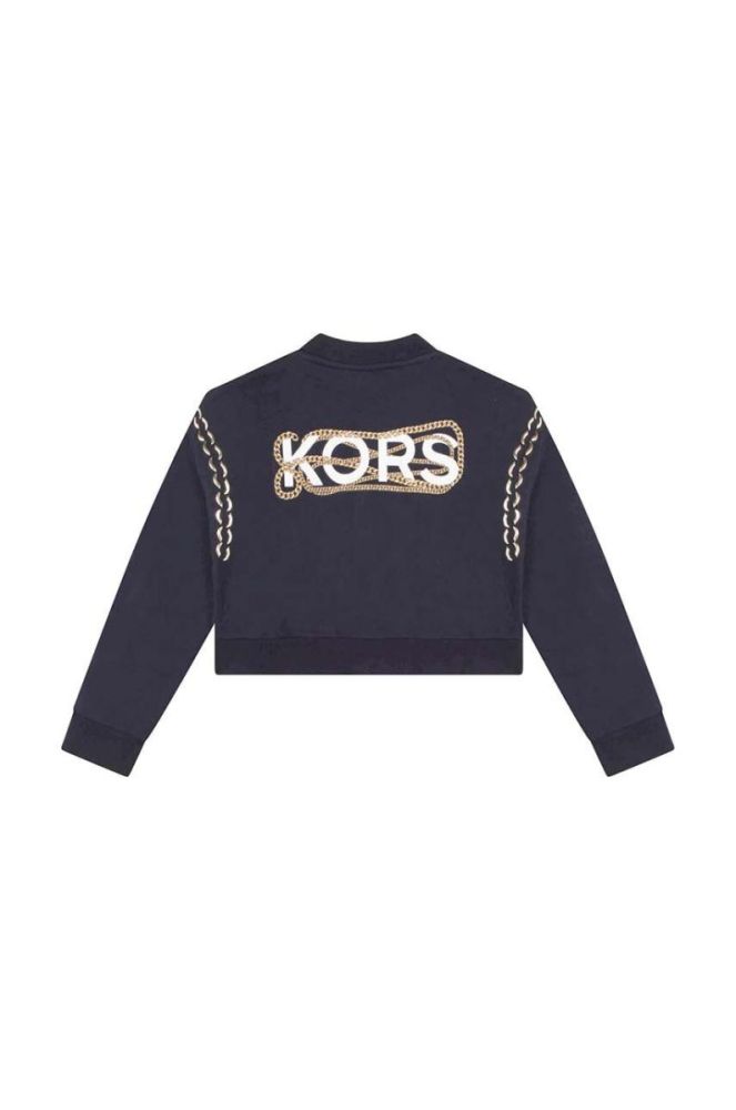 Дитяча бавовняна кофта Michael Kors колір синій з принтом (3081467) фото 2