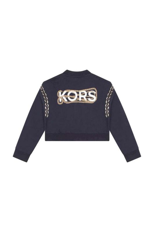 Дитяча бавовняна кофта Michael Kors колір синій з принтом (3081467) фото 2