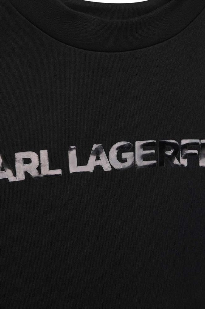 Дитяча кофта Karl Lagerfeld колір чорний з принтом (3094253) фото 3