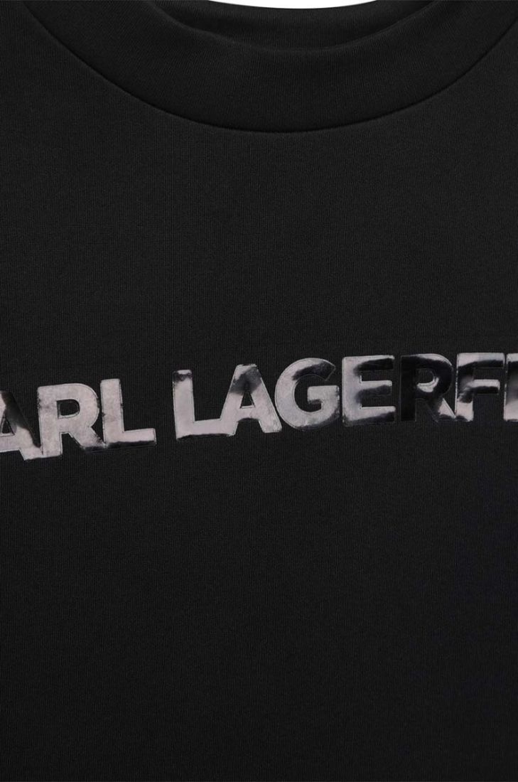 Дитяча кофта Karl Lagerfeld колір чорний з принтом (3094253)