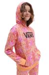 Дитяча бавовняна кофта Vans ROSE CAMO PRINT HOODIE CYCLAMEN колір помаранчевий з капюшоном візерунок