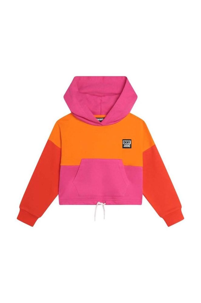 Дитяча кофта Dkny з капюшоном візерунок колір барвистий (3068873) фото 2