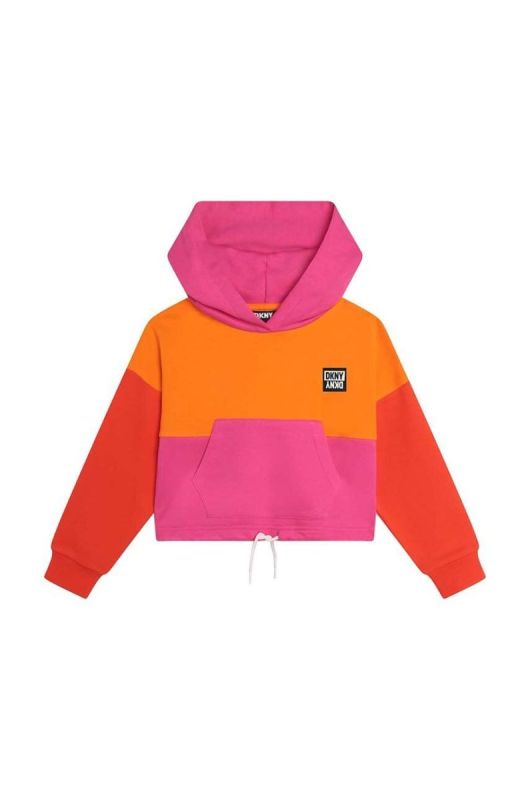 Дитяча кофта Dkny з капюшоном візерунок колір барвистий (3068873) фото 2
