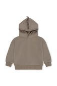 Дитяча бавовняна кофта Konges Sl?jd колір зелений з капюшоном з аплікацією