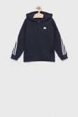 Дитяча кофта adidas U FI 3S FZ колір синій з капюшоном з аплікацією (3050411) Дитяча кофта adidas U FI 3S FZ колір синій з капюшоном з аплікацією (3050411)