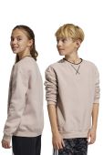 Дитяча кофта adidas U FLEECE колір бежевий однотонна