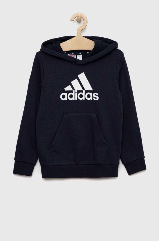 Дитяча кофта adidas U BL з капюшоном з принтом колір блакитний фото 2
