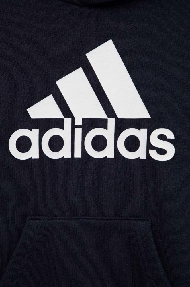 Дитяча кофта adidas U BL з капюшоном з принтом колір блакитний фото 4