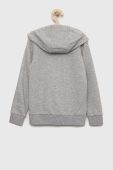 Дитяча кофта adidas U BL колір сірий з капюшоном з принтом
