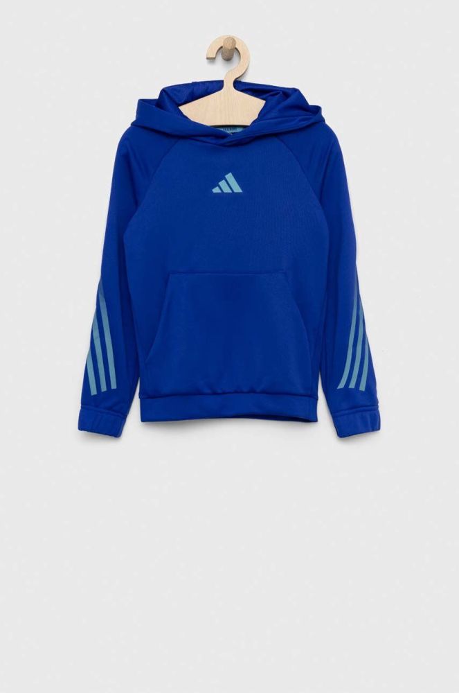 Дитяча кофта adidas U TI HOODIE з капюшоном з принтом колір блакитний (3067330)