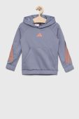 Дитяча кофта adidas U TI HOODIE з капюшоном з принтом колір блакитний (2937924)