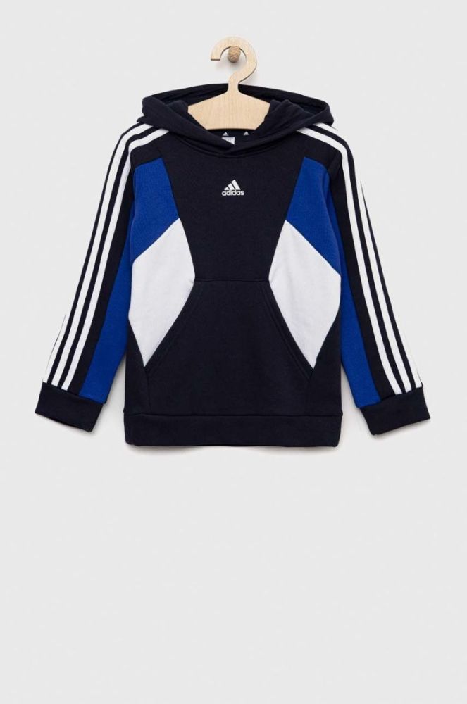 Дитяча кофта adidas U 3S CB HOODIE колір синій з капюшоном візерунок (2934497) фото 2