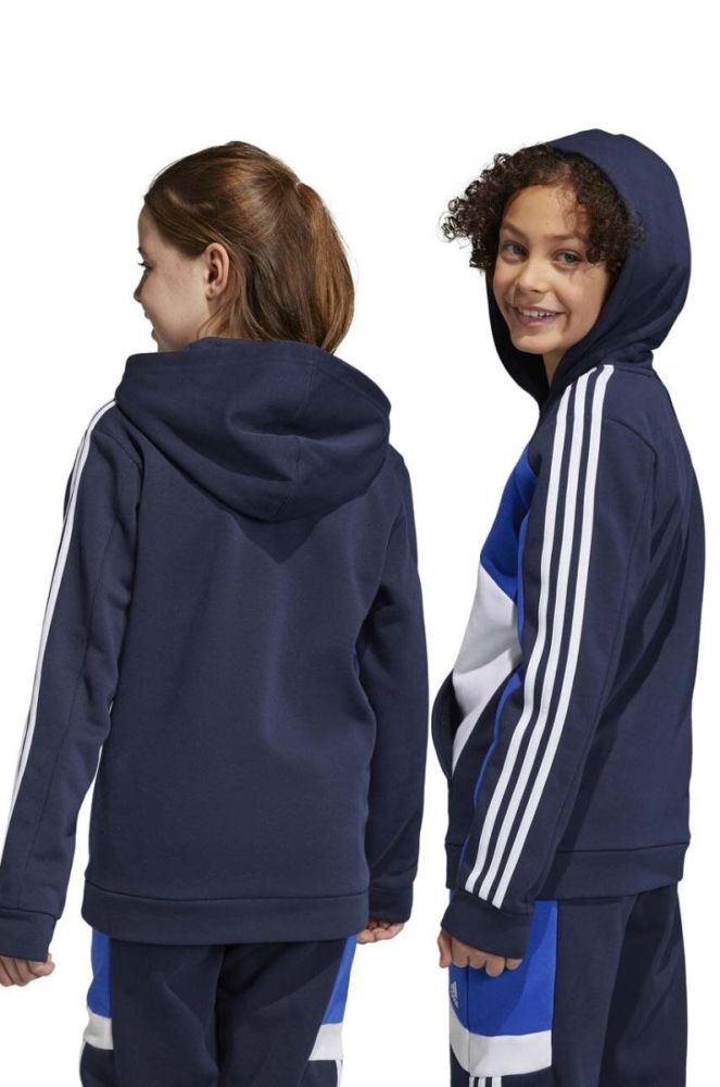Дитяча кофта adidas U 3S CB HOODIE колір синій з капюшоном візерунок (2934497) фото 5