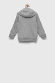 Дитяча кофта adidas LK 3S FL FZ колір сірий з капюшоном меланж