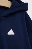 Дитяча кофта adidas U FI 3S FZ колір синій з капюшоном з аплікацією (3217912)