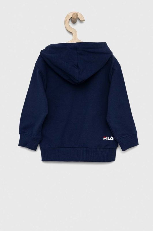 Дитяча кофта Fila колір синій з капюшоном з принтом (3022131) фото 2