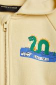 Дитяча бавовняна кофта Mini Rodini колір жовтий з капюшоном з принтом