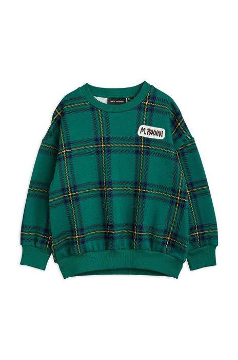 Дитяча бавовняна кофта Mini Rodini колір зелений візерунок (2908838)