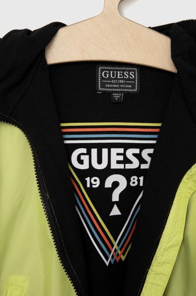Дитяча куртка Guess колір зелений (2879475) фото 5