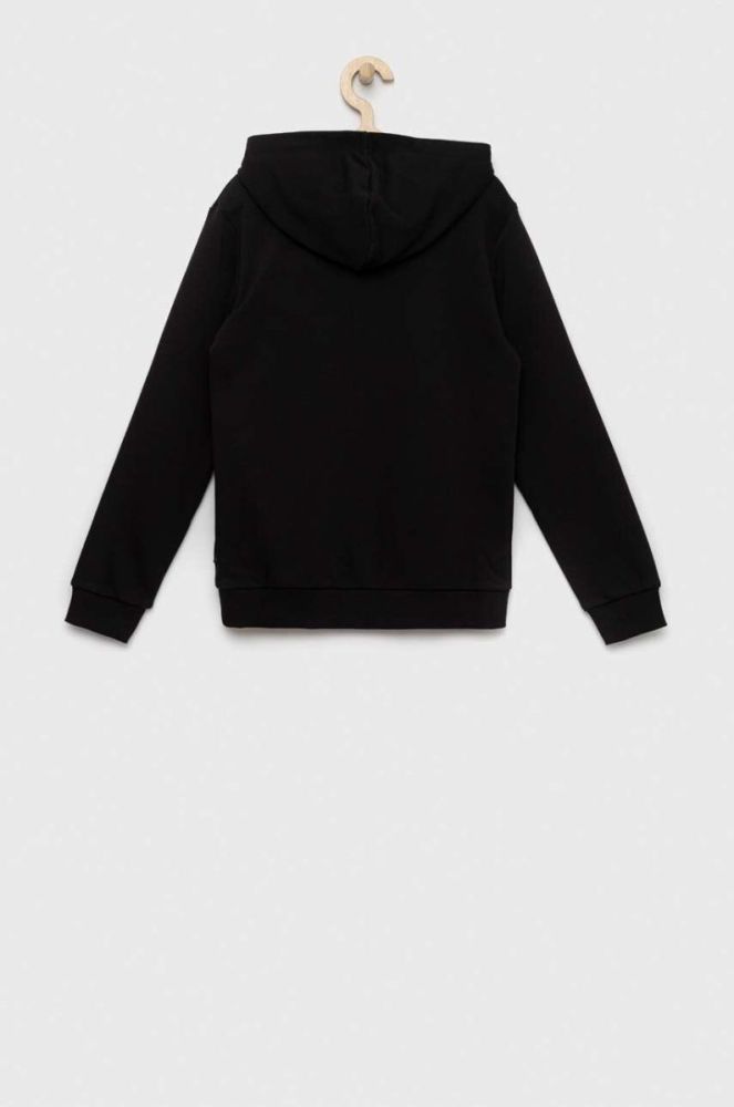 Дитяча кофта Puma ESS Small Logo Hoodie TR B колір чорний з капюшоном з принтом фото 2