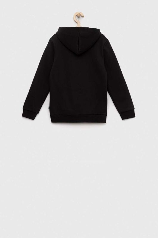 Дитяча кофта Puma ESS+ 2 Col Big Logo Hoodie FL B колір чорний з капюшоном з принтом (3033198) фото 2