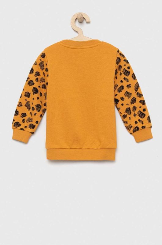 Дитяча кофта Puma ESS+ MATES Crew колір жовтий візерунок фото 2