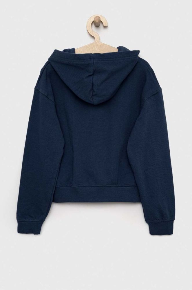 Дитяча бавовняна кофта Pepe Jeans колір синій з капюшоном з принтом (3077099) фото 3
