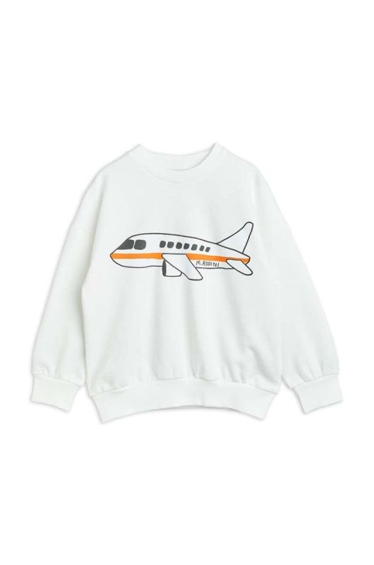 Дитяча бавовняна кофта Mini Rodini колір білий з принтом (3116231) фото 2