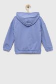 Дитяча кофта United Colors of Benetton колір фіолетовий з капюшоном з аплікацією (3237987)